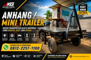 Fabrikasi sasis mini trailer anhang