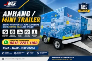 Mini trailer anhang untuk genset dan UPS