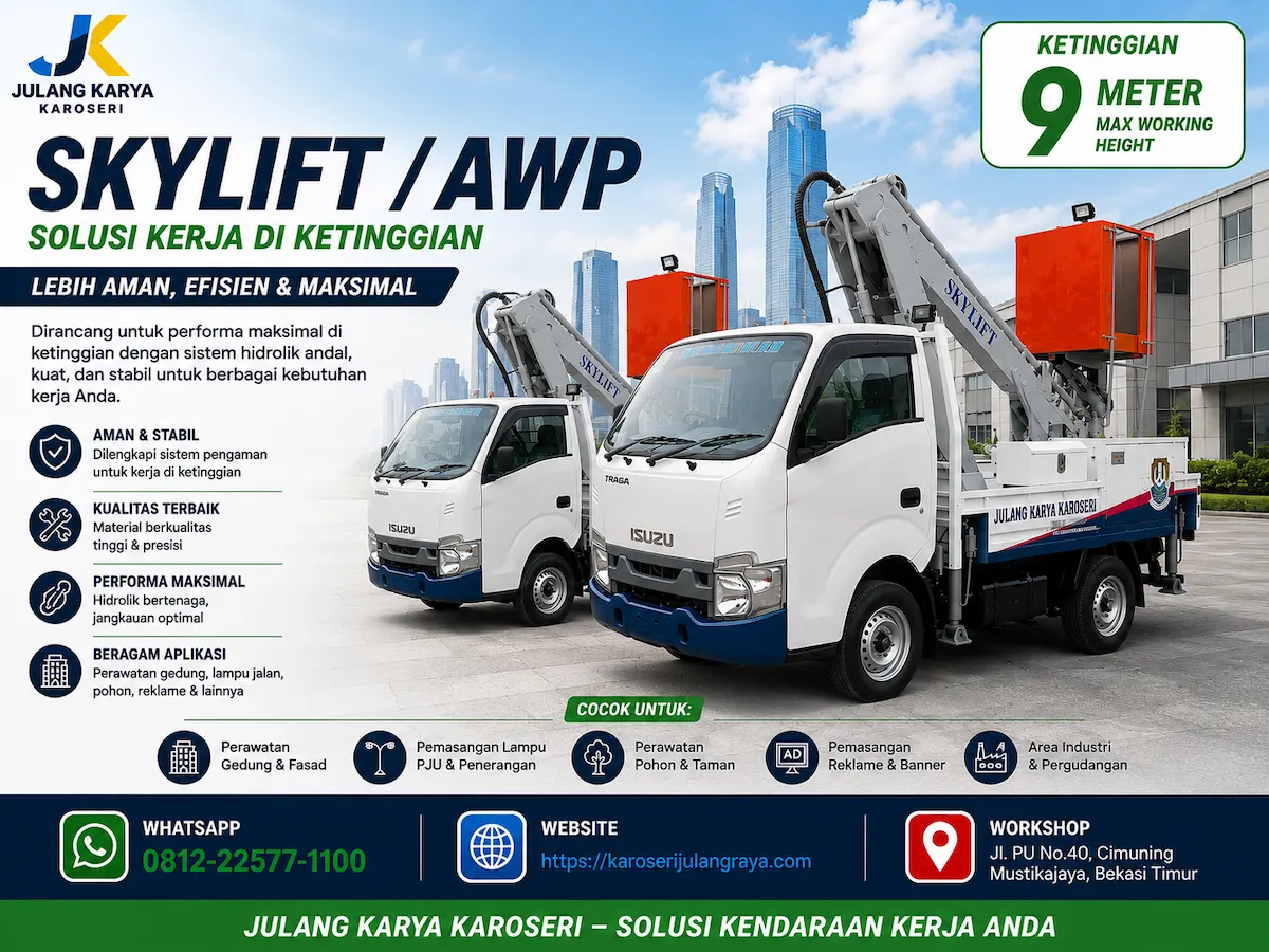 skylift 10 meter karoseri julang raya