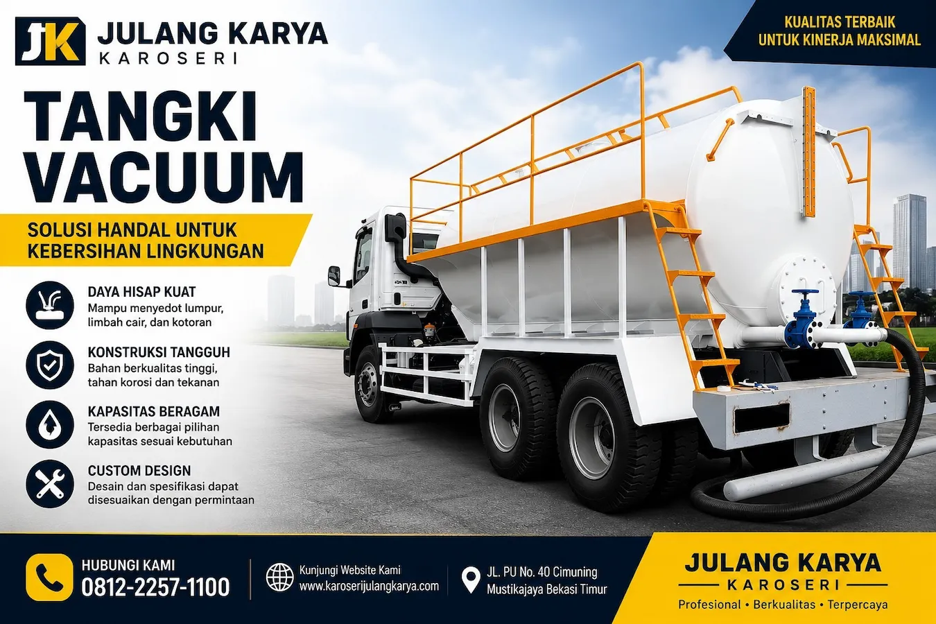 tangki vacuum truck karoseri julang karya