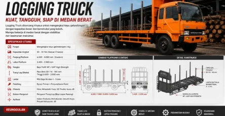 karoseri truk angkutan kayu handal